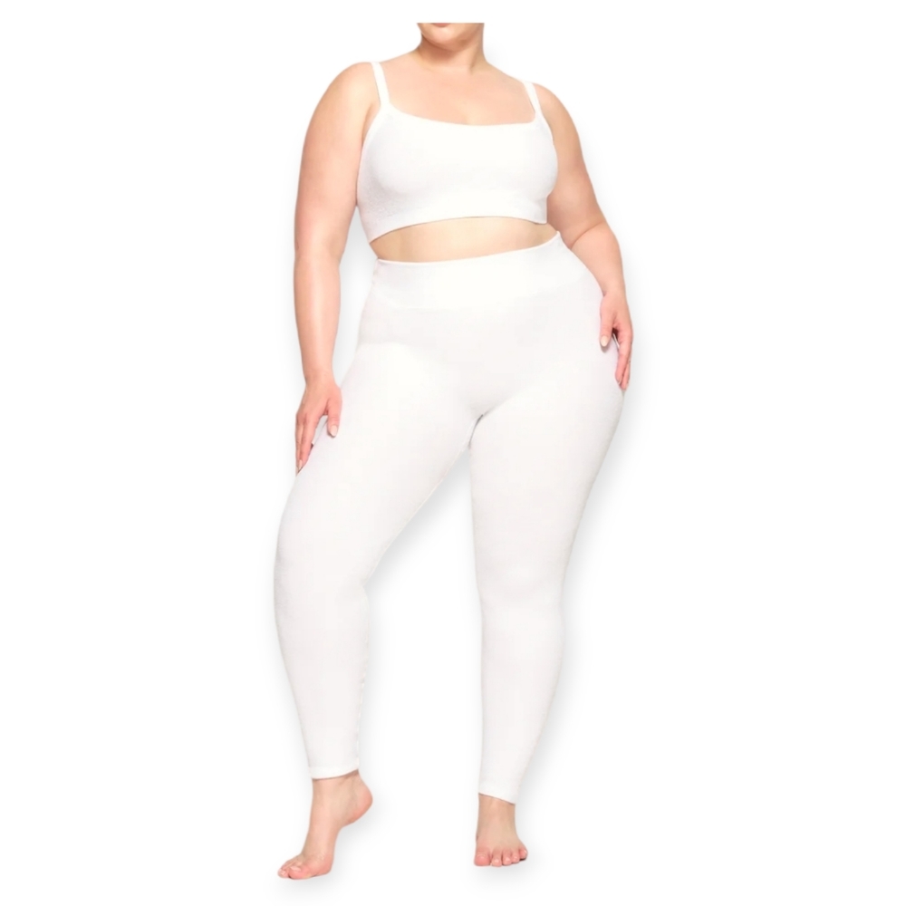 SKIMS Terry Leggings High Rise Stretch Cotton Terry Toweling Marble Size 4X